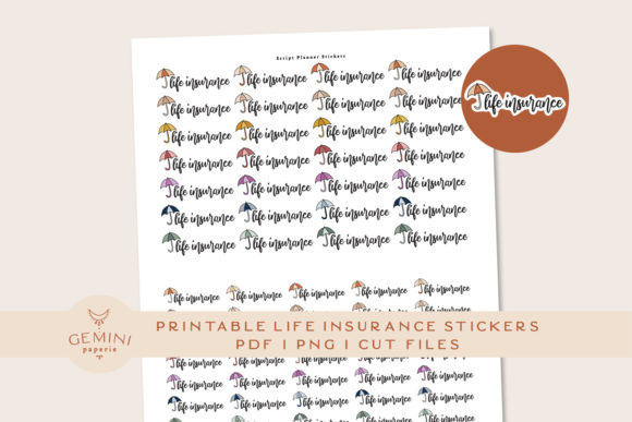 Life Insurance Printable Planner Stickers