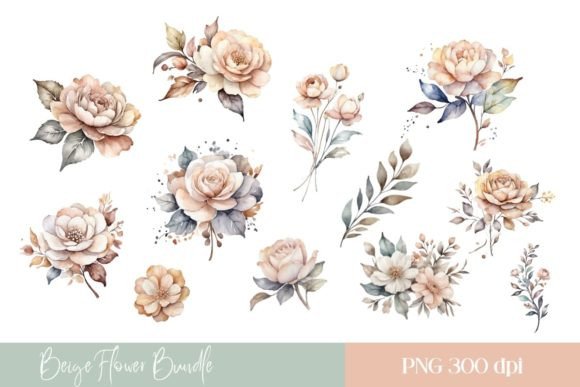 Watercolor Flower Bundle