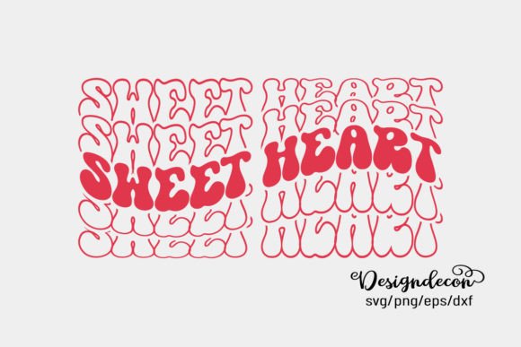 Sweet Heart Retro Groovy Sublimation Svg